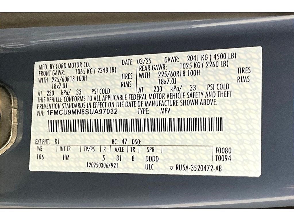 2025 Ford Escape ST-Line