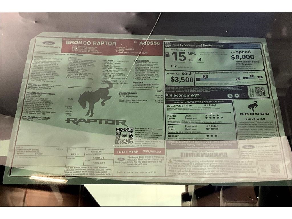 2025 Ford Bronco Raptor