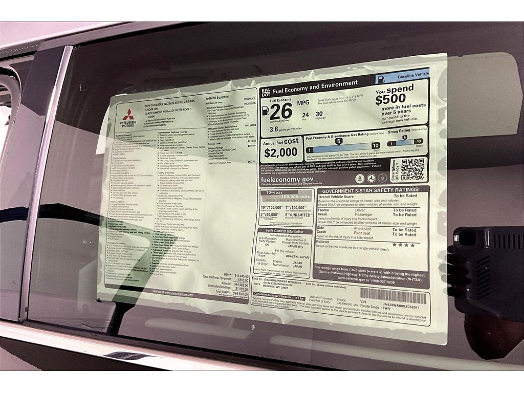 2025 Mitsubishi Outlander Platinum Edition